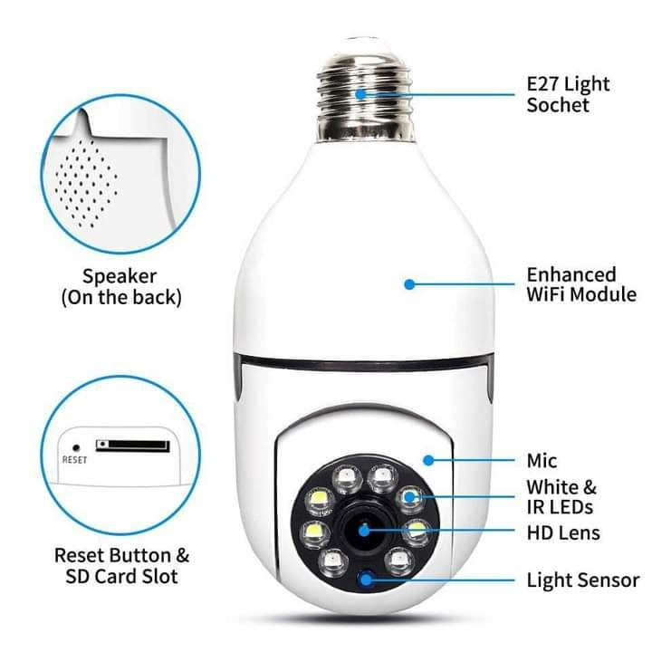 2MP WiFi Bulb Camera